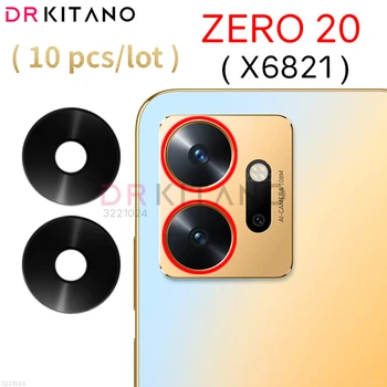 10 шт./лот Замена стеклянного объектива задней камеры для Infinix Zero 20 X6821 с клейкой наклейкой