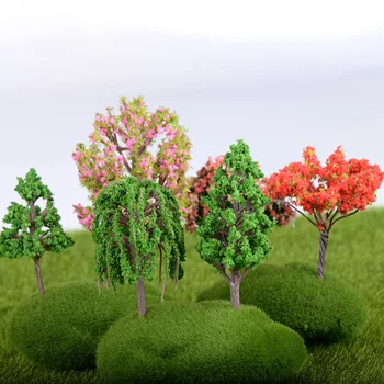 Имитация микроландшафта Модель Вишневого дерева Цветок Креативный Пластиковый Цветок Аксессуары для ландшафта Искусственные Декорации Деревья