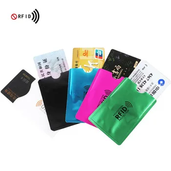 7шт Мужской кошелек с защитой от Rfid, блокирующий считыватель, держатель банковской карты, Id, чехол для банковской карты, Металлический держатель кредитной NFC, Алюминий