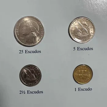 Португалия Набор из 4 монет 1980-х годов Новый UNC 100% оригинал