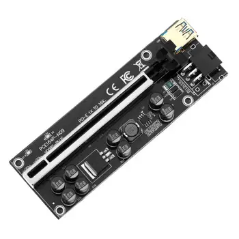 Широко Совместимый USB-Кабель Стабильный Источник Питания PCI-E от 1X до 16X SATA PCI Express Riser Card PCI-E Extender для Видеокарты