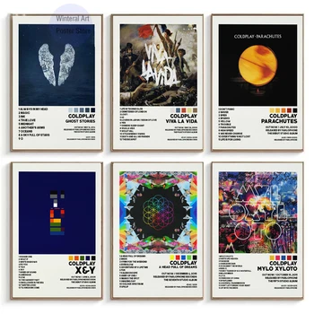 Coldplay Парашюты Истории о привидениях Обложка музыкального альбома Настенное искусство Картина Холст Печать плакатов Домашний декор для гостиной