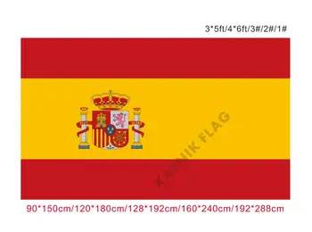 КАФНИК, бесплатная доставка 90x150 см/128*192 см/160*240 см/192*288 см большие флаги Испании флаги и баннер для внутреннего наружного декоративного оформления