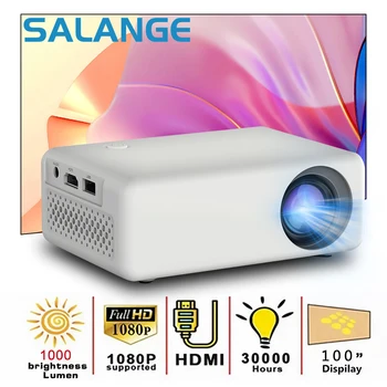 Мини-проектор Salange, портативный USB светодиодный видеопроектор, поддержка медиаплеера для домашнего кинотеатра 1080P, подарок для детей