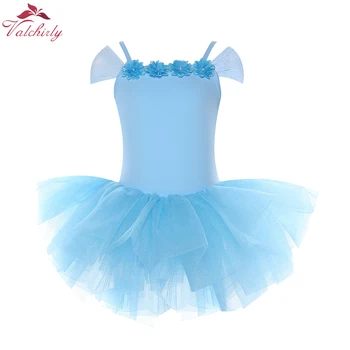 Новое дизайнерское детское балетное платье с цветочным рисунком, танцевальная одежда для девочек, танцевальный костюм Балерины для малышей