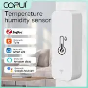 Умный датчик температуры и влажности CoRui Zigbee Tuya Переключатель ℃ или ℉ Работа с Alexa и Google Home
